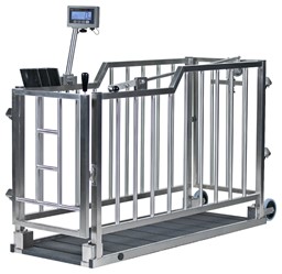 Bild von Fahrbare 300kg INOX Tierwaage 